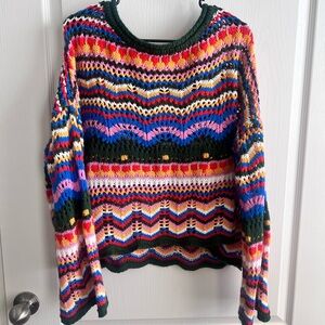 Colorful Boho Knitted Sweater